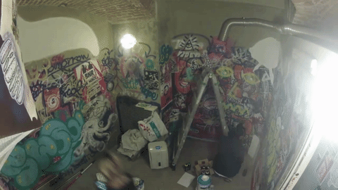 streetart poster art torino sixeleven Italy bathroom spray