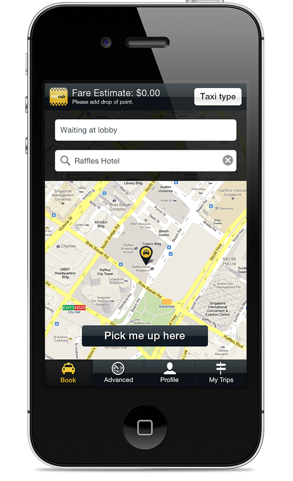 HopCab cab taxi taxi app ios iphone yellow malaysia
