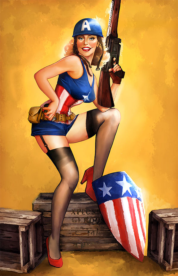 marvel marvel comics Comic Book Art captain america peggy carter Mary Jane ...