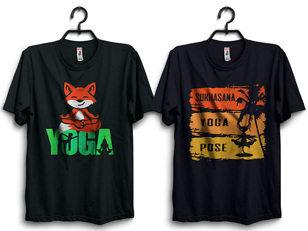 Yoga T-shirt Projects :: Photos, videos, logos, illustrations and