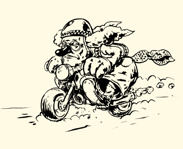 clown motorcycle speed ride