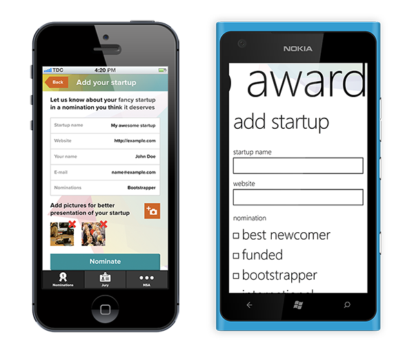 Dynamic  logo  Startup  Awards  Entrepreneur metro  web identity app UI windows phone iphone Experience design