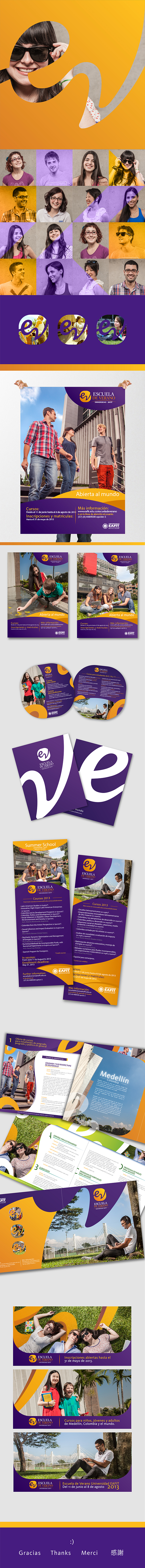 logo EAFIT Universidad EAFIT rayanegra rayanegra diseño visual escuela de verano purple orange naranja morado Logotype summer