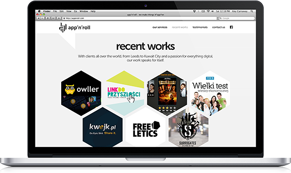 Webdesign Website app design Web Responsive rwd mobile desktop www appnroll flat flatdesign one page site flat design