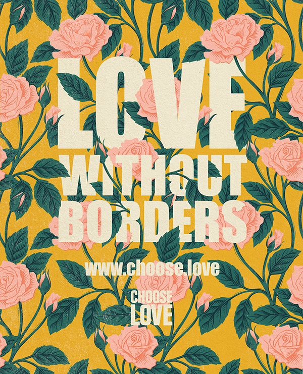 Choose love / Help refugees poster
