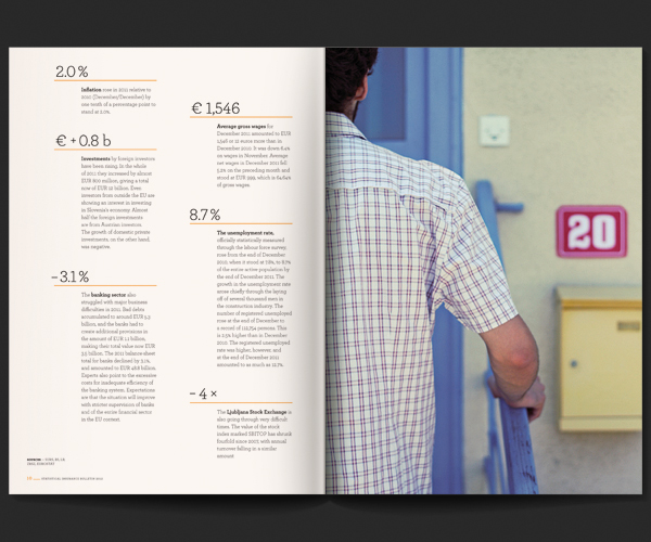 annual report editorial slovenia insurance book statistics infographics information design