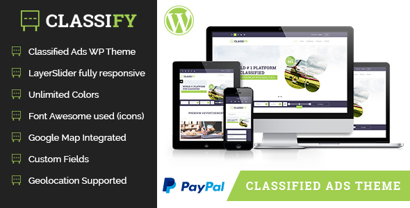 classified classifieds wordpress Theme classify themeforest joinwebs