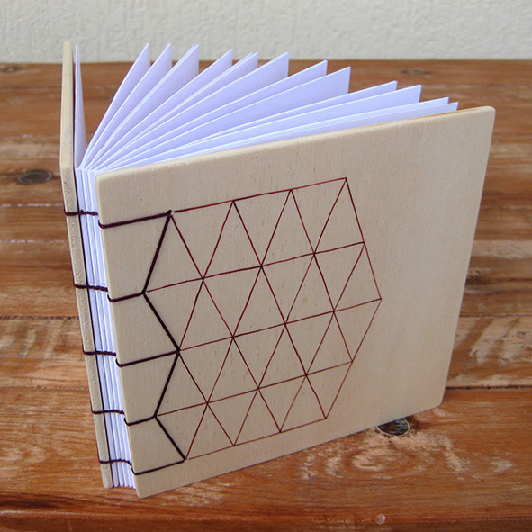 notebook binding geometric geometrical game wood acrylic