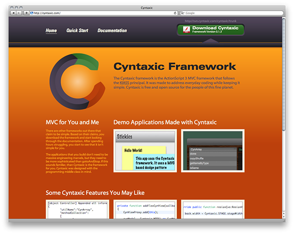 framework MVC Actionscript design  Development