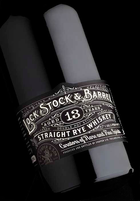 Lock Stock Barrel lock stock barrel Whiskey Stranger&Stranger liquor bottle Alocohol design Rye Whiskey