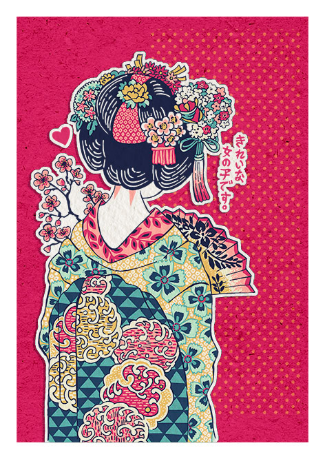 Maiko geisha japanese japan kimono sakura