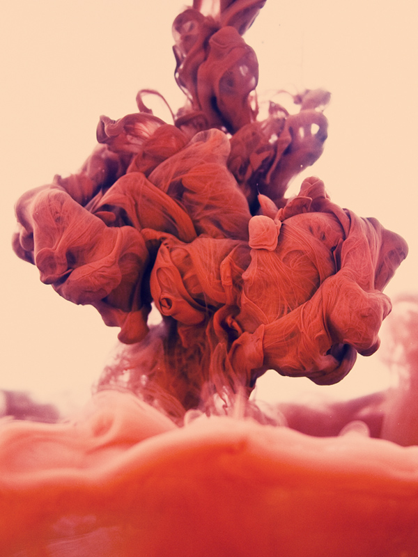 red Varnish paint water splashes splash deep sea colors color