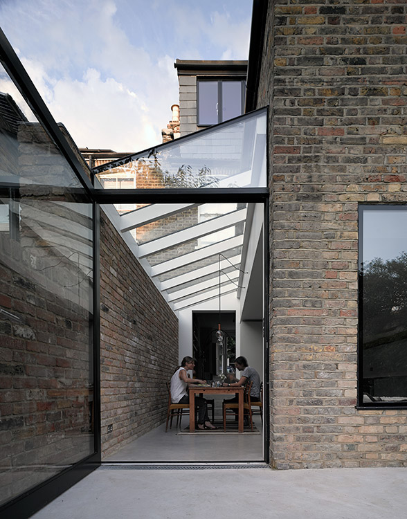 home London contemporary glass concrete brick