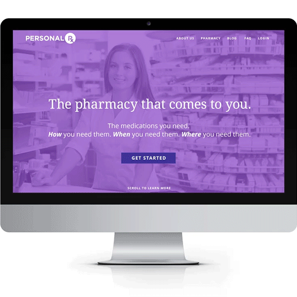 Adobe Portfolio pharmacy Responsive purple icons Startup