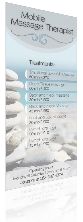 brochure massage therapy Treatments prices