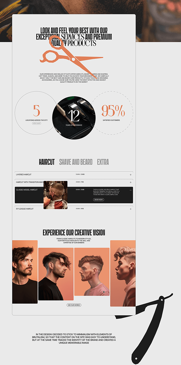 Barbershop — website design & visual identity