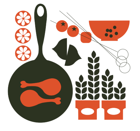 pattern vector Food  Fruit cooking Cook Book book Illustrator