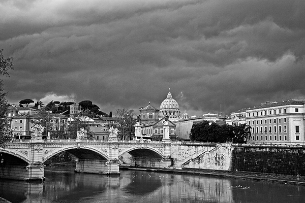 Rome roma Italy night Day rain people buildings Travel color bw trip