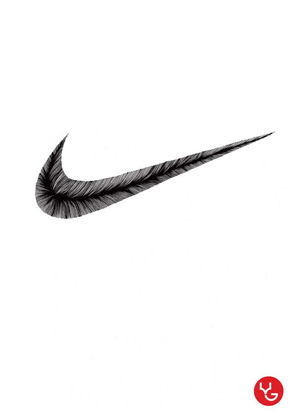 ink line linework pointilism lineism Nike apple Rotring butterfly infinity