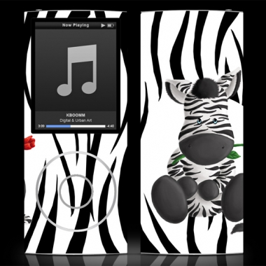 Mime me skin vinyl Laptop apple ipod iphone mac PC paulette arochena parochena Paulie KBOOMM peel black White zebra cute kawaii