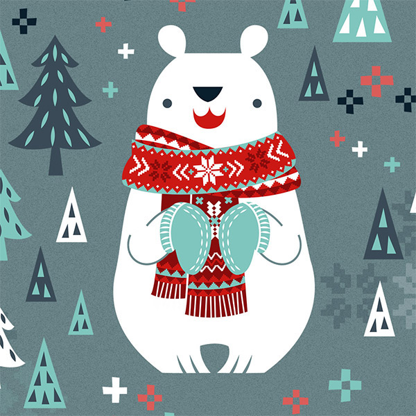 polar penguins polar_bears foxes scarves winter_wear Holiday winter