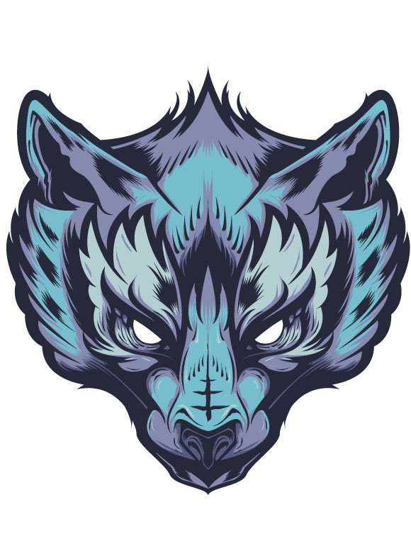 wolf  skull  owl  vector  hydro74