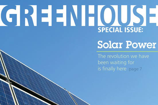 greenhouse Green House green magazine environmental Layout system design solar power rockwell frutiger boise state School assignment BSU eli meuler elijah mueler elicit mueller