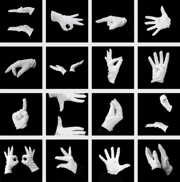 teatro stabile teatro theater company catania gloves guanti bianchi white gloves black and white helvetica condensed gestures gesti gestualità sicily sicilia