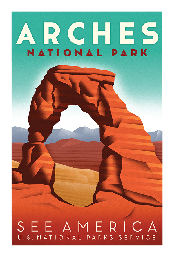 Arches National Park National Parks Gift National Parks Art Arches Placemat