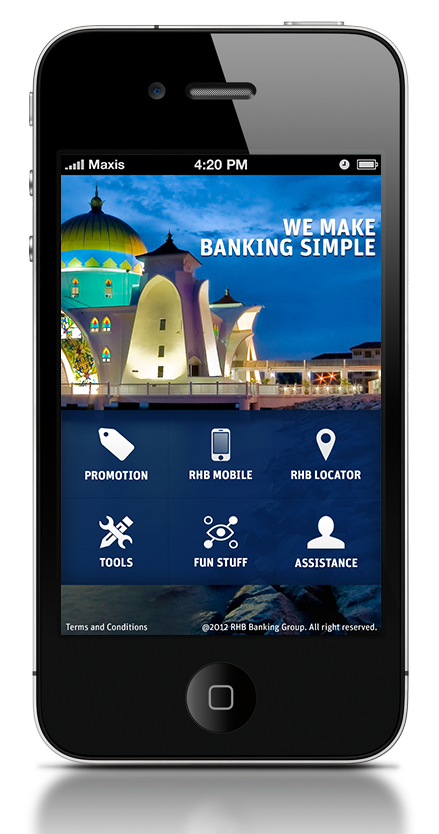 rhb Bank iphone ios app design UI Icon grid AR Augment Reality