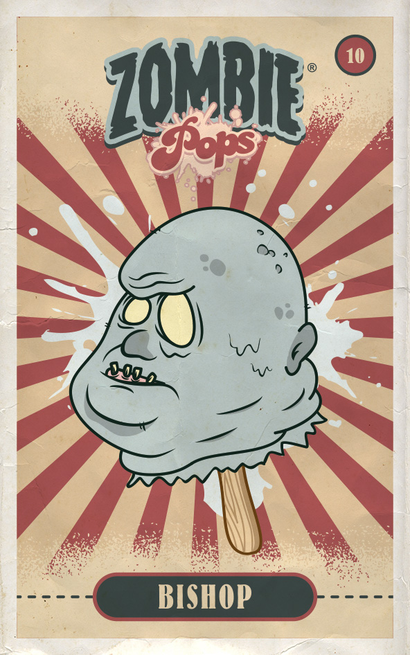 zombie pops heads zombies cards collecting stickers Retro vintage dead Classic scream eyes bite