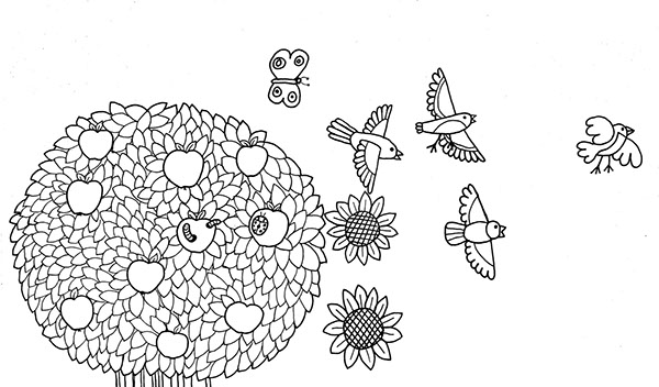 Ubuntu  children  children's illustration  Illustration black and white  ink