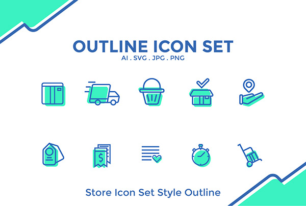 Design Icon Set Minimalist for Website or App