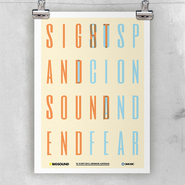 poster print modern overprint design bigsound music poster