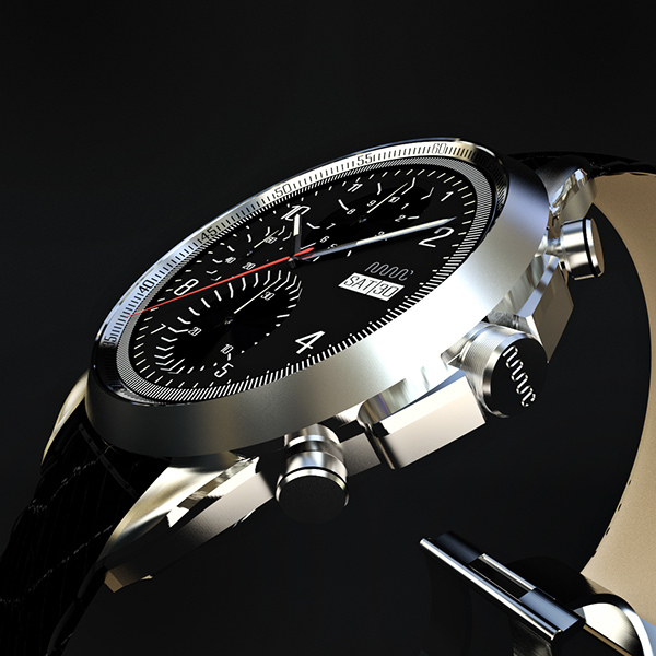 watch Watches Chronograph chrono timepiece time product industrial jewelry design blender rendering 3D Brazil