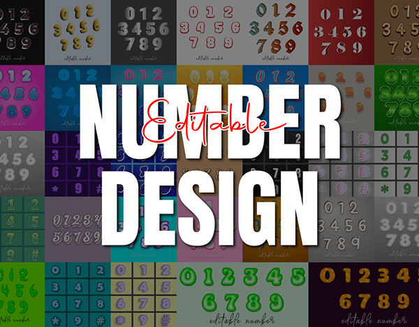 Editabile Number Design