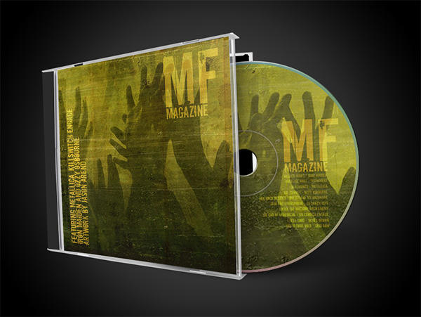 mf Magazine  Music  fashion  cd  album  cover artwork design zombie  hands   texture   Grunge   greeen  jewel case  disc
