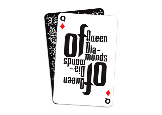 card Playing Cards zapfino Caslon lettering diamond  club spades heart ampersand