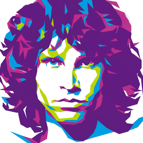 Portrait_Jim Morrison (origami, 300*300mm, 2010.