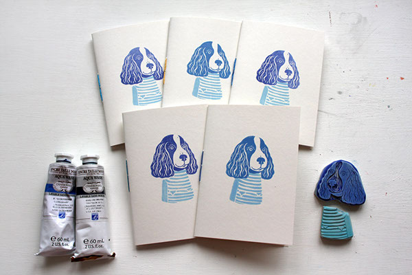 Notes and Fabric pockets with stamps