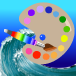 surfing the sea colour splash art Creativity app application mobile Drawing  Productivity ux/ui