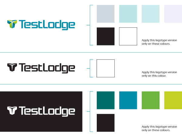 TestLodge management logo pattern polygonal tool software modern Custom fast simple online Logotype app testing