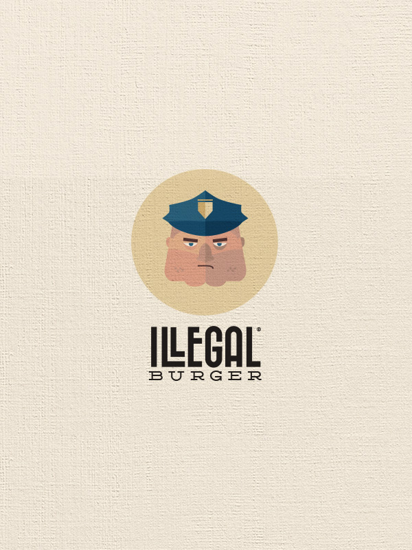 burguer  criminals  illegal   Illustration