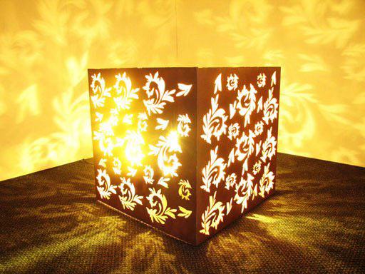 Lamp furniture pattern yellow floral Interior room Stage light Shadows shadow