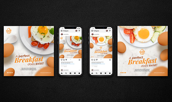 Food social media post design