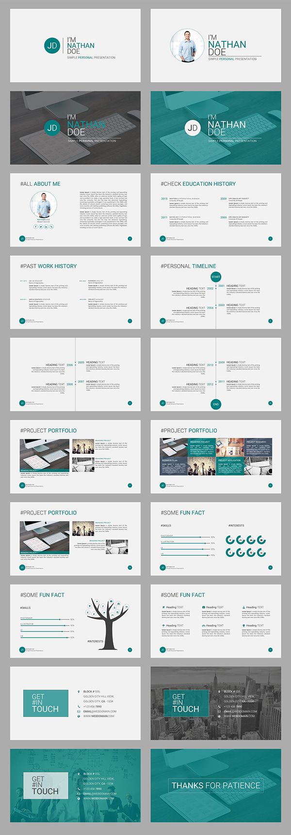 JD - Personal Powerpoint Presentation Template (Free)