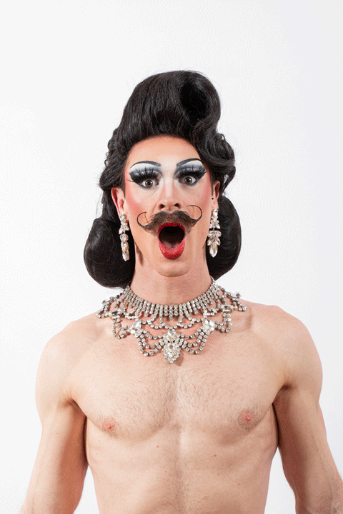 moustache dragqueen queer makeup glass cabaret mirror Character Drag LGBT