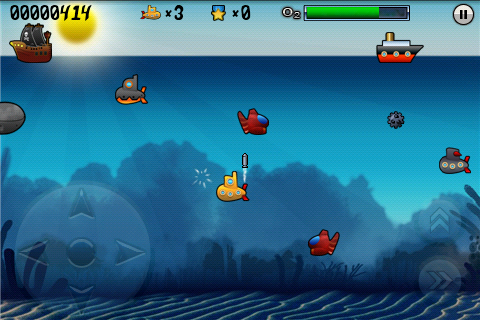 mobile game Game GUI game design  submarine