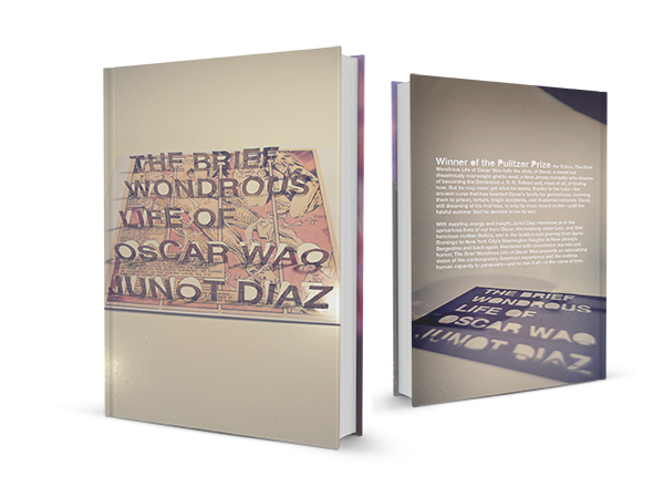university of kansas  KU  graphic design brief wondrous life of oscar wao book cover  typography constructivism
