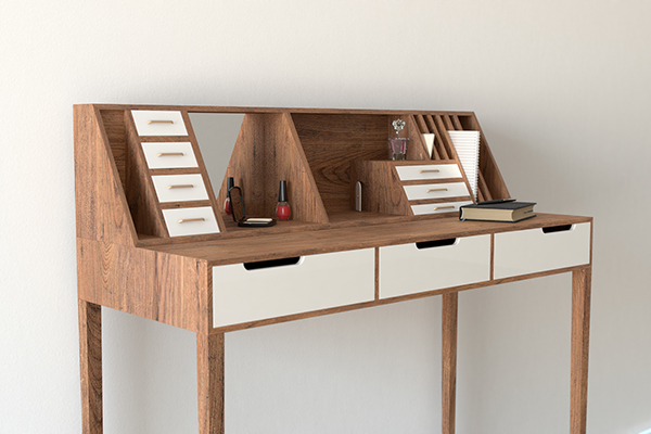 writing desk cabinet secretary dressing table vanity table wood